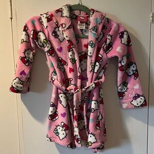 Hello Kitty Pink and White Kids Robe